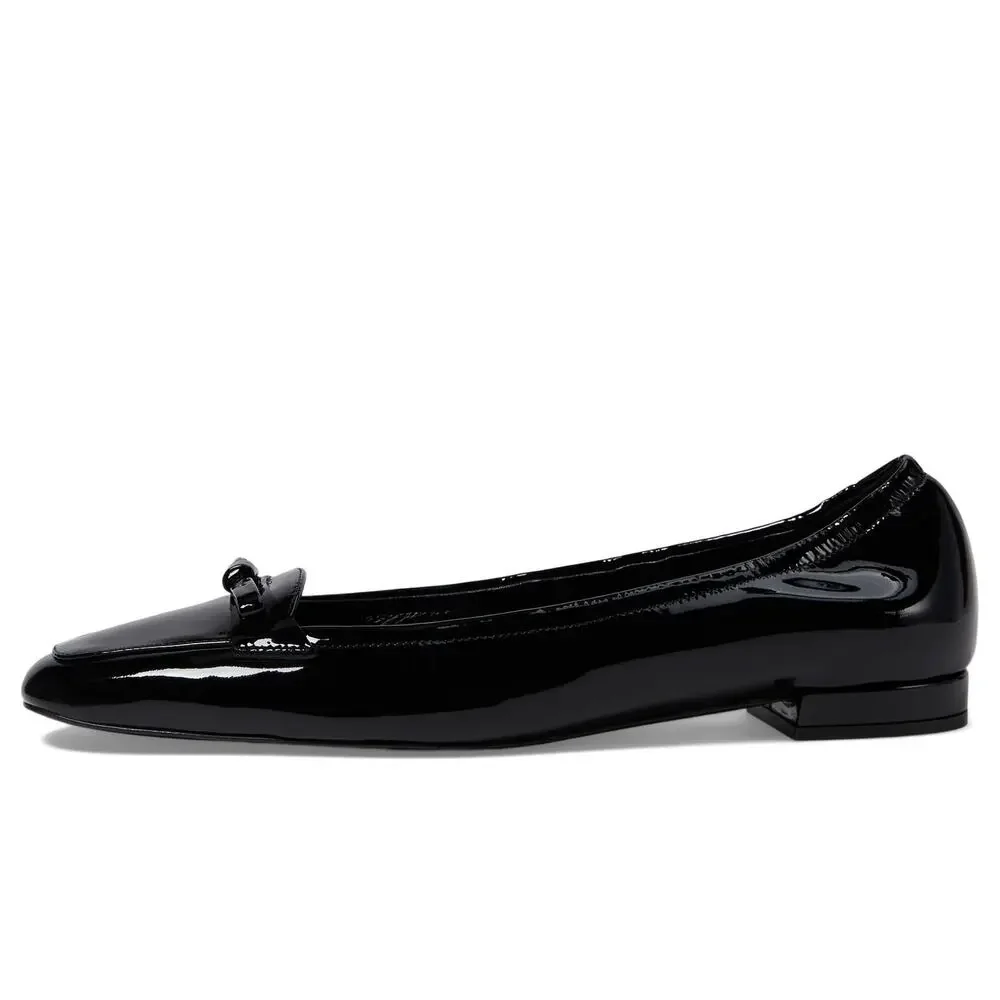 STUART WEITZMAN WOMEN'S TULLY LOAFER FLAT, BLACK, 9.5